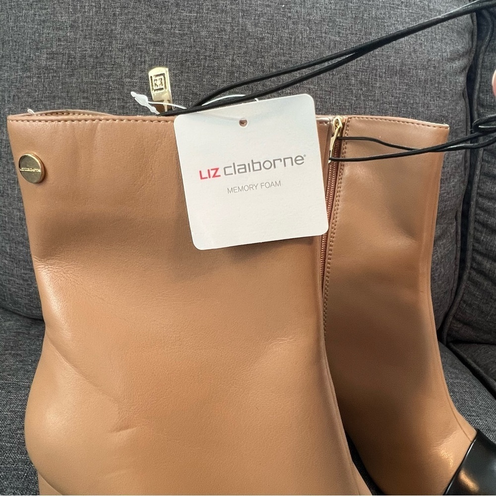 Liz Claiborne Faux Leather Ankle Boots - Picture 6 of 7